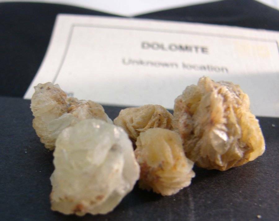 Old Ancient Collection of Dolomite, Gathered Decades Ago Original Tag Old Bottle
