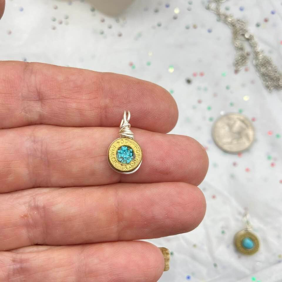 Arizona Turquoise Bullet Necklace .204 Caliber Ruger 2