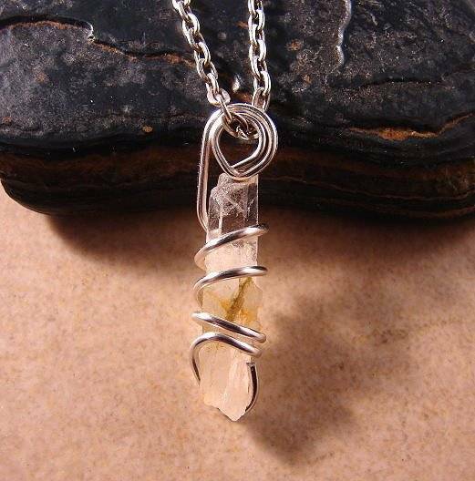 DELPHI ORACLE QUARTZ PENDANT SILVER COPPER MAGIC INCREASE SPIRITUALITY LOVE #26