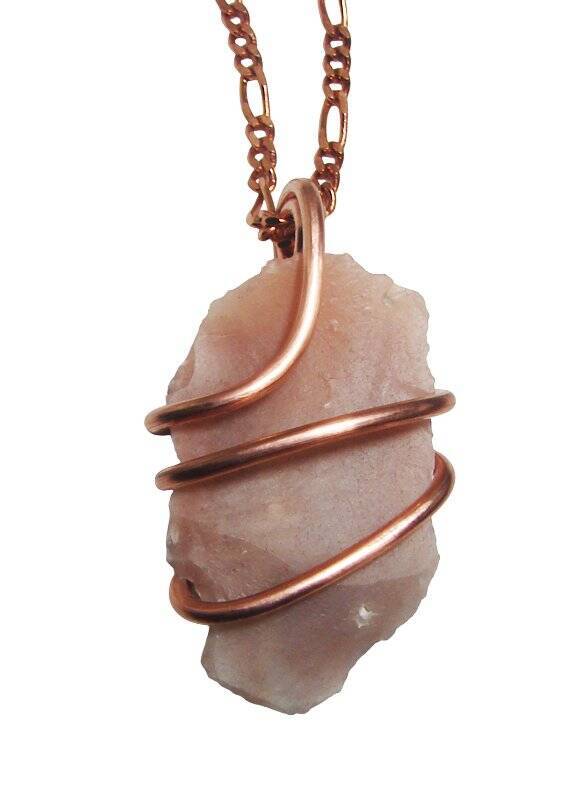 NOVACULITE PENDANT IN COPPER CUT CORDS - BE FREE AGAIN #561