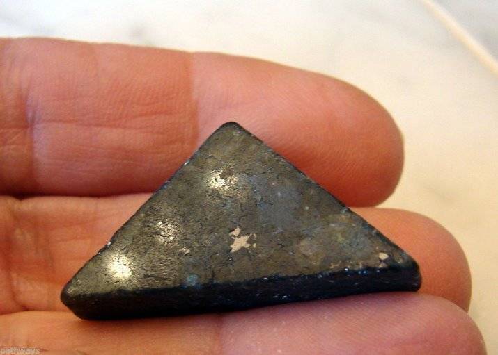 Genuine Galaxyite Pyramid Triangle Micro-Labradorite Crystal Stone Rare