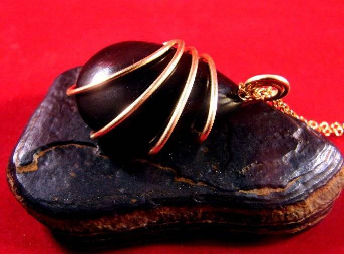 Carved Rainbow Obsidian Protection Sterling Silver Wrap Reiki Pendant #110