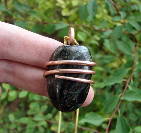 Natural Arfvedsonite Astrophyllite Pendant RUSSIAN Psychic Visions Crystal #10