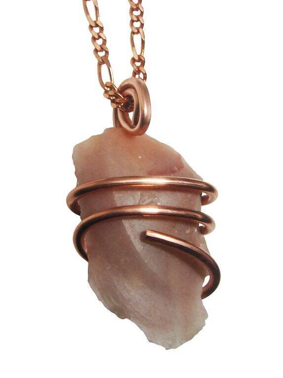 NOVACULITE PENDANT IN COPPER CUT CORDS - BE FREE AGAIN #561