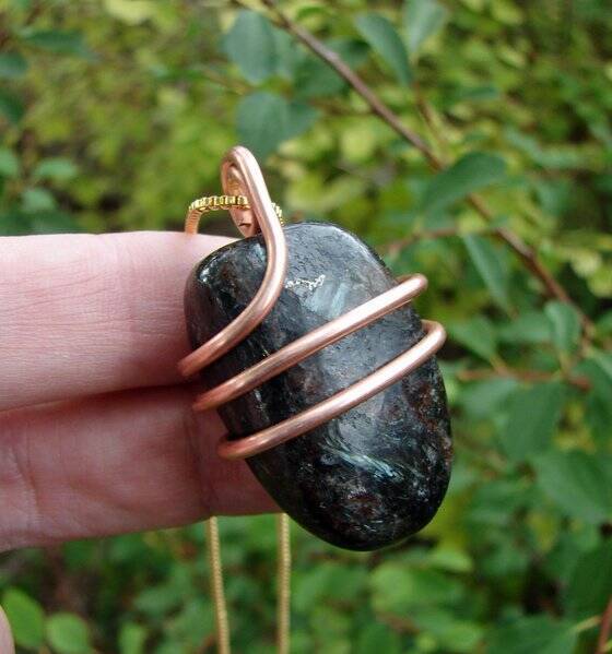 Natural Arfvedsonite Astrophyllite Pendant RUSSIAN Psychic Visions Crystal #10