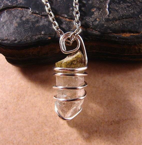 DELPHI ORACLE QUARTZ PENDANT SILVER COPPER MAGIC INCREASE SPIRITUALITY LOVE #21