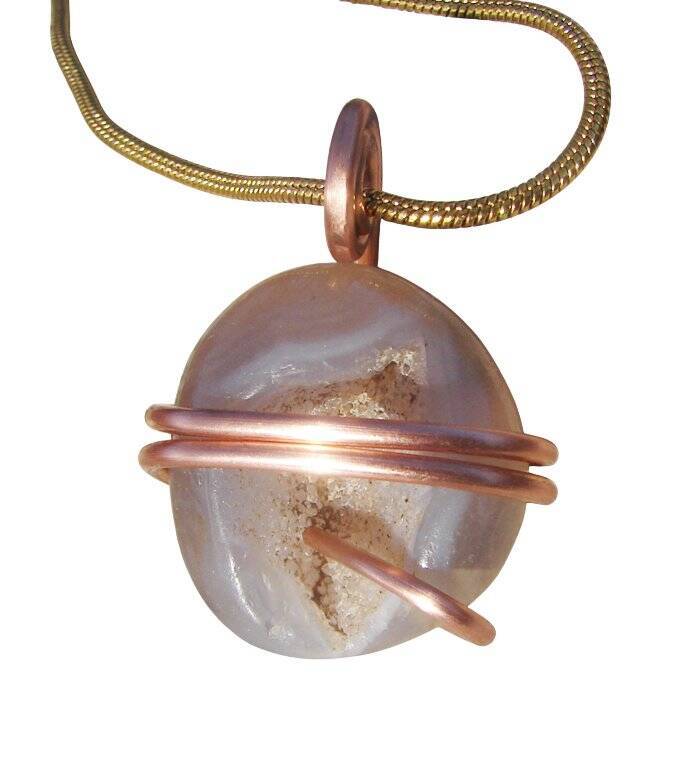 Spirit of Sakura Pendant Natural Agate | Copper / Harmony / Bereavement Gift #22