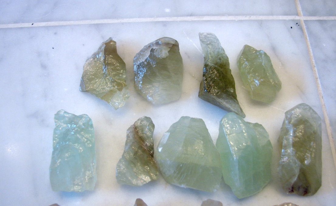 ONE Green Elestial Moldavite Calcite Crystal Mexico!!