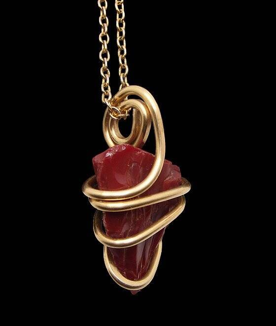 Gorgeous Genuine Monatomic Andara Crystal Pendant Bronze Gold #482
