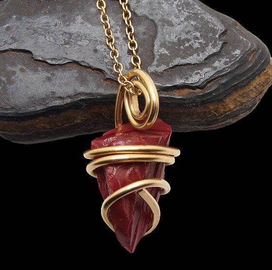 Gorgeous Genuine Monatomic Andara Crystal Pendant Bronze Gold #482
