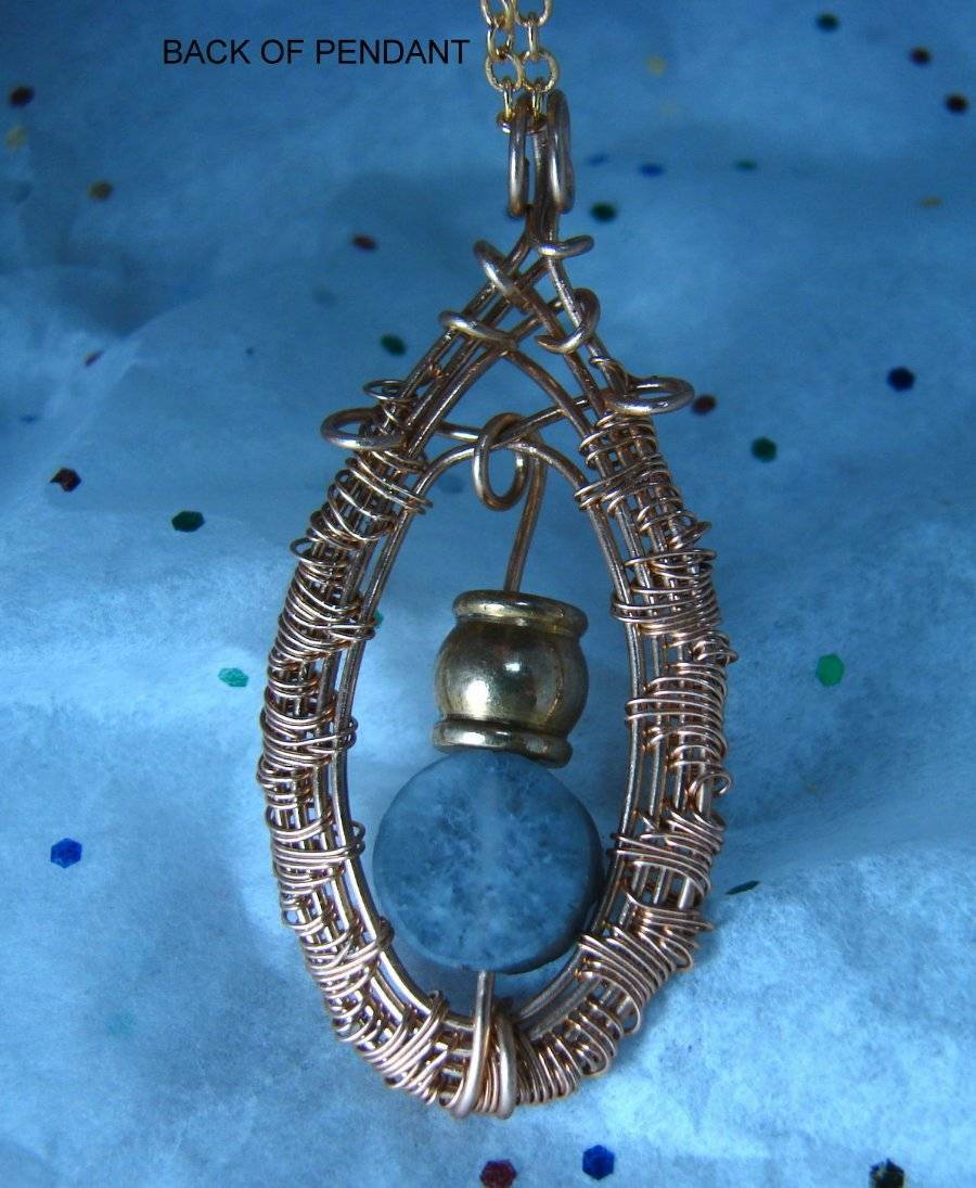 BRONZE COBALT BLUE DRUZY DRUSY PENDANT 16" Chain METAPHYSICAL 1