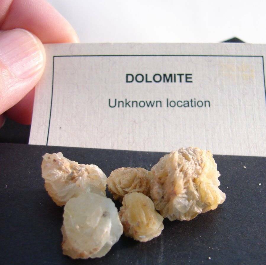 Old Ancient Collection of Dolomite, Gathered Decades Ago Original Tag Old Bottle