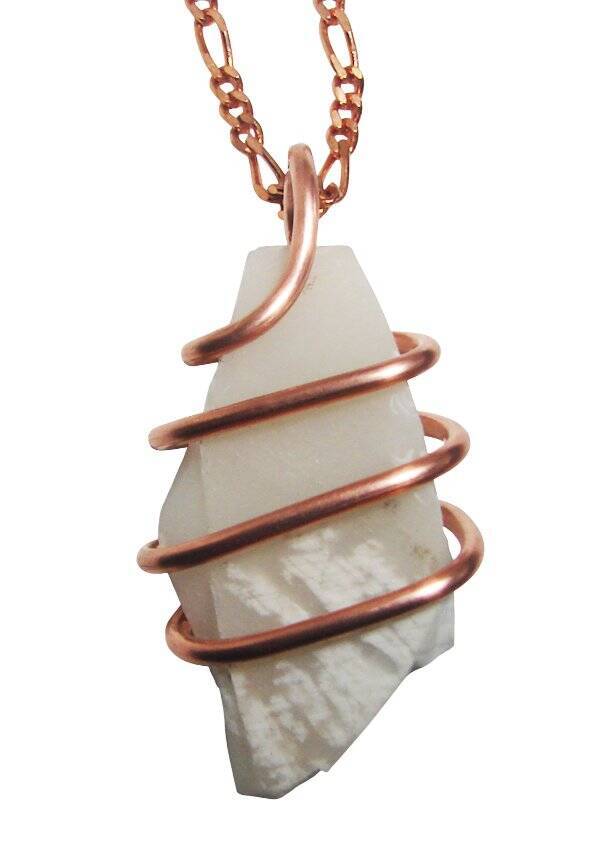 NOVACULITE PENDANT IN COPPER CUT CORDS - BE FREE AGAIN #562