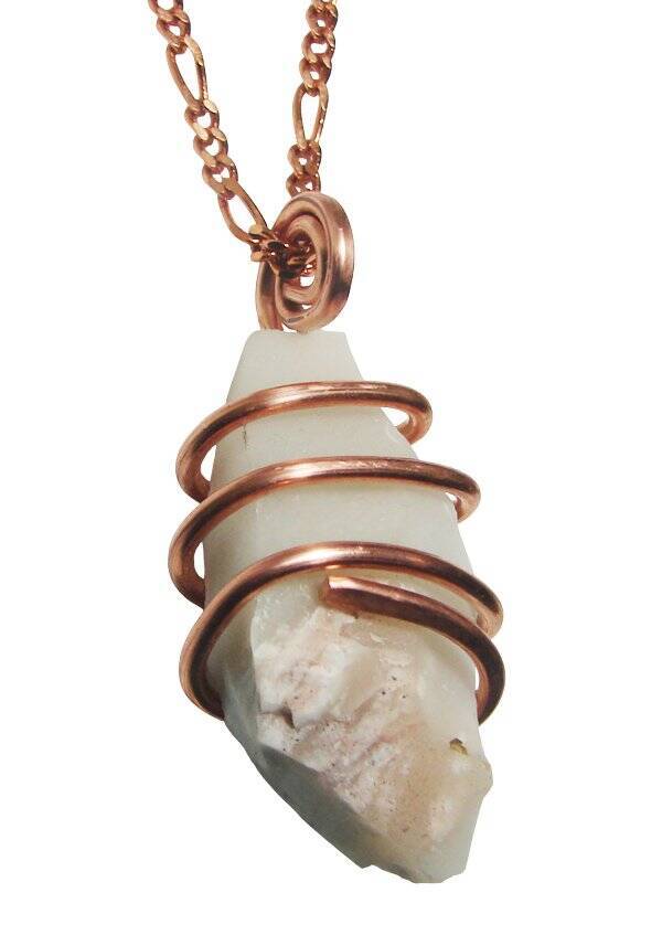 NOVACULITE PENDANT IN COPPER CUT CORDS - BE FREE AGAIN #562
