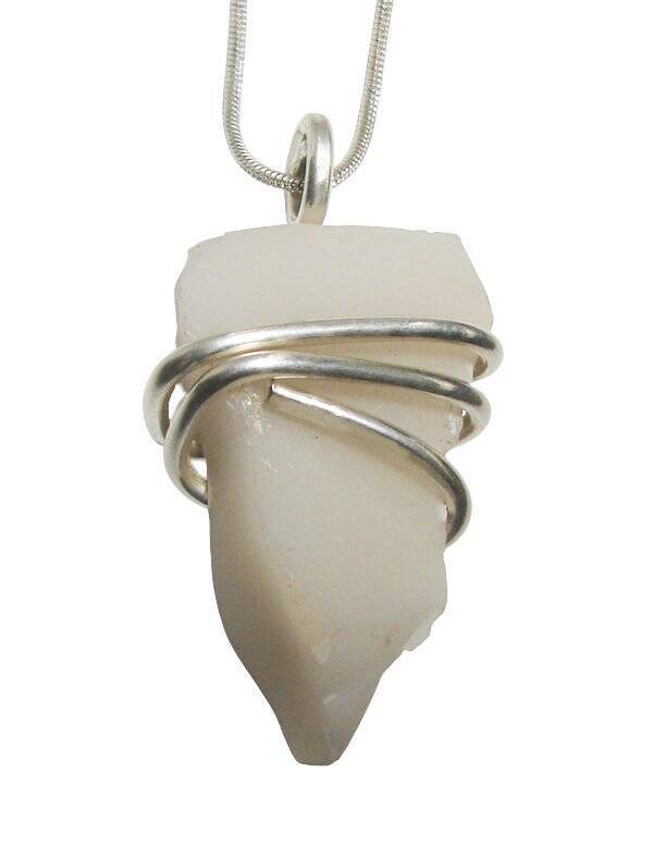 NOVACULITE PENDANT IN STERLING SILVER CUT CORDS - BE FREE AGAIN #552